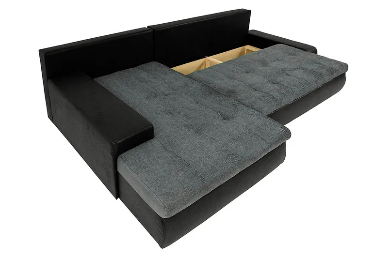 Irja Divansovesofa 4-seter Vendbar - Svart - Møbler - Sofaer - Skinnsofaer