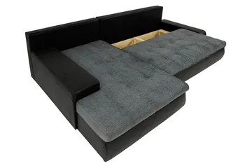 Irja Divansovesofa 4-seter Vendbar - Svart - Møbler - Sofaer - Skinnsofaer