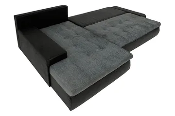 Irja Divansovesofa 4-seter Vendbar - Svart - Møbler - Sofaer - Skinnsofaer