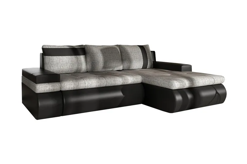 Lavona Divansovesofa Mini Høyre, Svart/Grå