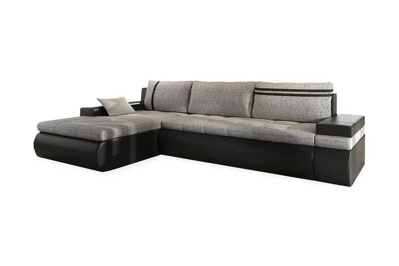 Lavona Divansovesofa Venstre - Svart/Grå - Møbler - Sofaer - Skinnsofaer