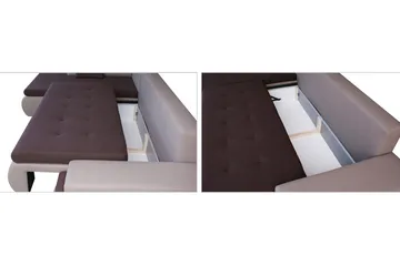 Lavona Divansovesofa Venstre - Svart/Grå - Møbler - Sofaer - Skinnsofaer