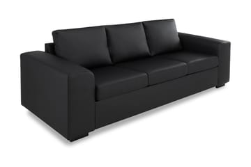 Link 3-seters Sofa i Kunstlær - Svart - Møbler - Sofaer - Skinnsofaer