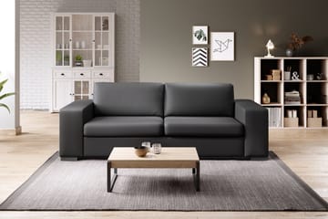 Memphis 3-seters Sofa i Kunstlær - Svart - Møbler - Sofaer - Skinnsofaer