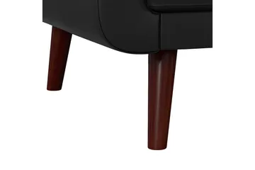 Nola 3-seters Sovesofa Kunstlær/Svart - Dorel Home - Møbler - Sofaer - Skinnsofaer