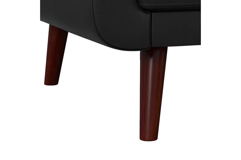 Nola 3-seters Sovesofa Kunstlær/Svart - Dorel Home - Møbler - Sofaer - Skinnsofaer
