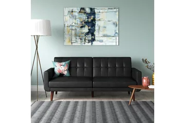 Nola 3-seters Sovesofa Kunstlær/Svart - Dorel Home - Møbler - Sofaer - Skinnsofaer