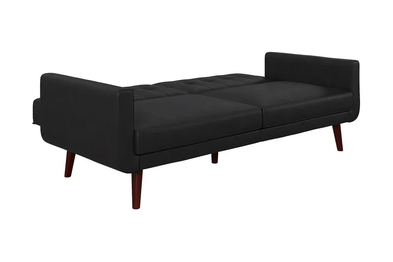 Nola 3-seters Sovesofa Kunstlær/Svart - Dorel Home - Møbler - Sofaer - Skinnsofaer