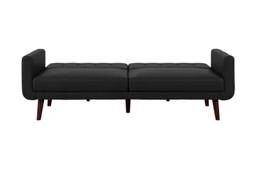 Nola 3-seters Sovesofa Kunstlær/Svart - Dorel Home - Møbler - Sofaer - Skinnsofaer