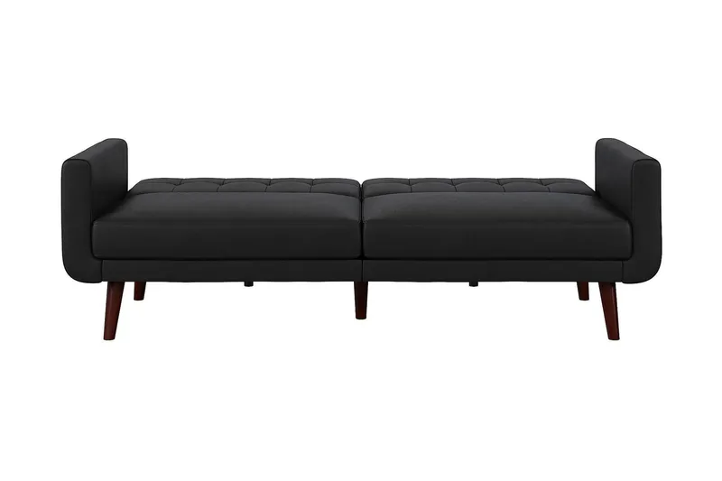 Nola 3-seters Sovesofa Kunstlær/Svart - Dorel Home - Møbler - Sofaer - Skinnsofaer