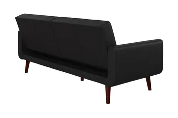 Nola 3-seters Sovesofa Kunstlær/Svart - Dorel Home - Møbler - Sofaer - Skinnsofaer