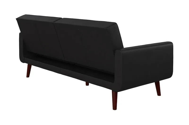Nola 3-seters Sovesofa Kunstlær/Svart - Dorel Home - Møbler - Sofaer - Skinnsofaer