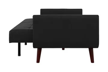 Nola 3-seters Sovesofa Kunstlær/Svart - Dorel Home - Møbler - Sofaer - Skinnsofaer