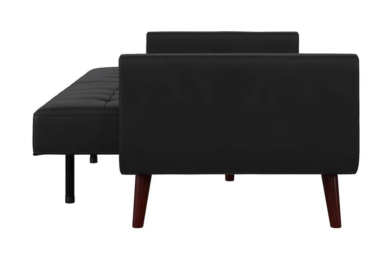 Nola 3-seters Sovesofa Kunstlær/Svart - Dorel Home - Møbler - Sofaer - Skinnsofaer