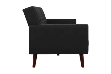 Nola 3-seters Sovesofa Kunstlær/Svart - Dorel Home - Møbler - Sofaer - Skinnsofaer