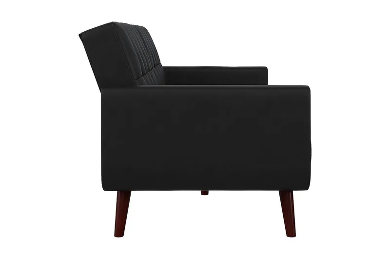 Nola 3-seters Sovesofa Kunstlær/Svart - Dorel Home - Møbler - Sofaer - Skinnsofaer