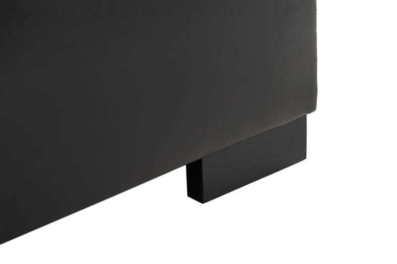 Ocean 4-seters Høyrevendt U-formet Sofa med Divan og Sjeselong i Stoff/Kunstskinn - Grå / Svart - Møbler - Sofaer - Skinnsofaer