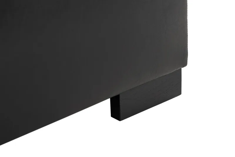 Ocean 5-seters Høyrevendt U-formet Large Sofa med Divan og Sjeselong i Kunstlær/Stoff - Grå / Svart - Møbler - Sofaer - Skinnsofaer