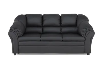 Salvador 3-seter Sofa Kunstlær - Svart/Kunstlær - Møbler - Sofaer - Skinnsofaer