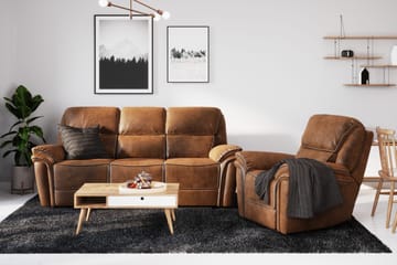 Saranda 3-seters Sofa - Brun - Møbler - Sofaer - Reclinersofaer - 3 seters kinosofa & reclinersofa