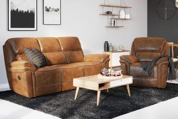 Saranda 3-seters Sofa - Brun - Møbler - Sofaer - 3 seter sofa