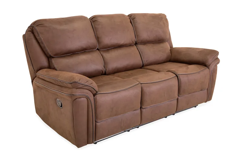 Saranda 3-seters Sofa - Brun - Møbler - Sofaer - Reclinersofaer - 3 seters kinosofa & reclinersofa