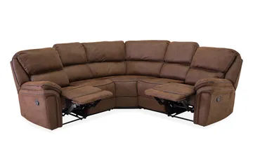 Saranda Hjørnesofa - Brun - Møbler - Sofaer - Reclinersofaer