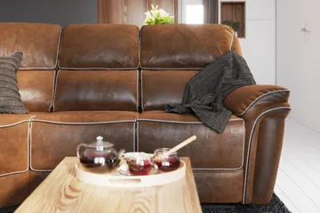 Saranda Hjørnesofa - Brun - Møbler - Sofaer - Reclinersofaer