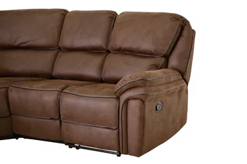 Saranda Hjørnesofa - Brun - Møbler - Sofaer - Reclinersofaer