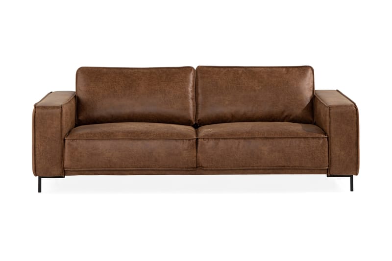 Sofa Minou 2,5-seter Bonded Leather - Brun - Skinnsofaer - 2 seter sofa