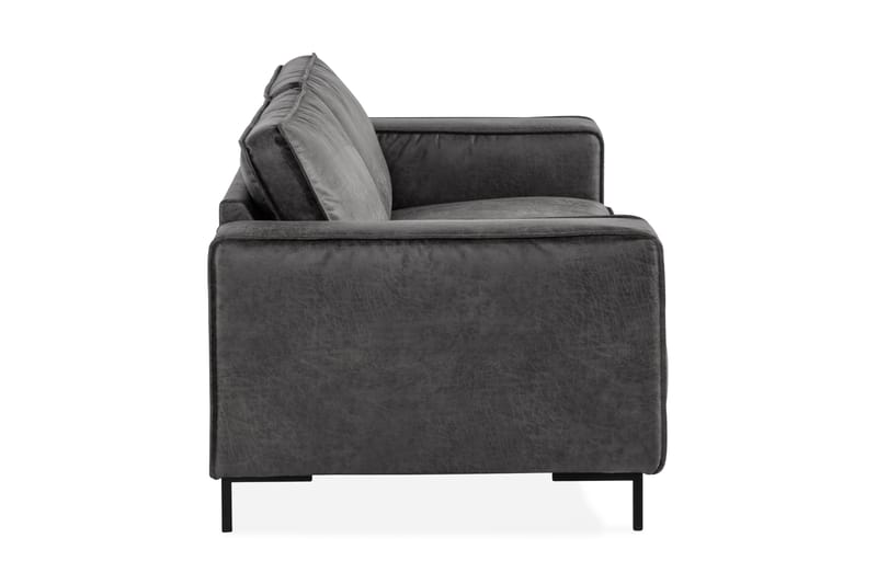 Sofa Minou 2,5-seter Bonded Leather - Mørkgrå - Skinnsofaer - 2 seter sofa