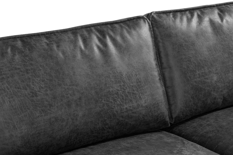 Sofa Minou 2,5-seter Bonded Leather - Mørkgrå - Skinnsofaer - 2 seter sofa