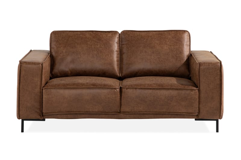 Sofa Minou 2-seter Bonded Leather - Brun - Skinnsofaer - 2 seter sofa