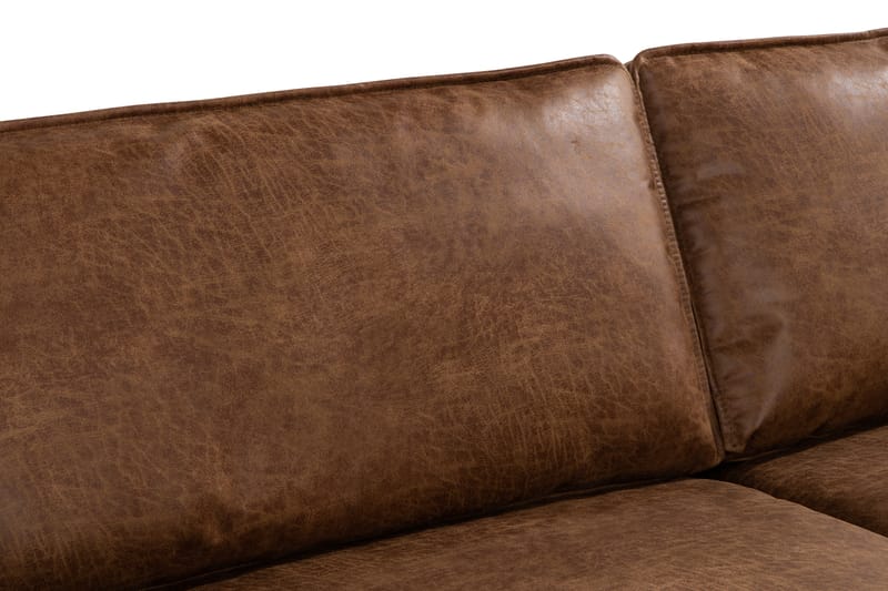 Sofa Minou 3-seter Bonded Leather - Brun - Skinnsofaer - 3 seter sofa
