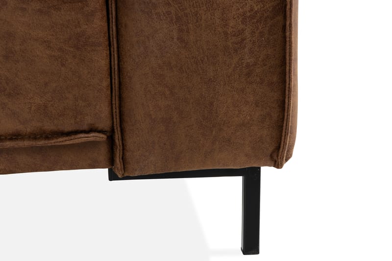 Sofa Minou 3-seter Bonded Leather - Brun - 3 seter sofa - Skinnsofaer