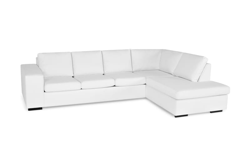Sofa Sit Down med Sjeselong Large Høyre Kunstlær - Hvit - Skinnsofaer - Sofaer med sjeselong