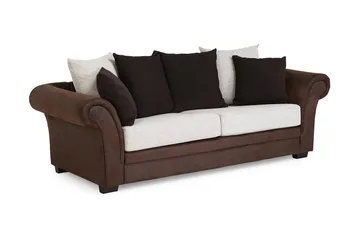 Toronto 3-seters Sofa - Brun/Beige - Møbler - Sofaer - Skinnsofaer