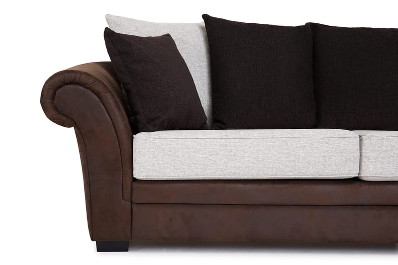 Toronto 3-seters Sofa - Brun/Beige - Møbler - Sofaer - Skinnsofaer
