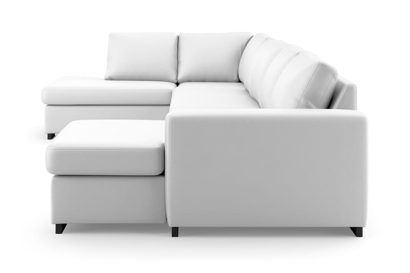U-sofa Ohio Large med Divan Høyre Kunstlær - Hvit - Skinnsofaer - U-sofa