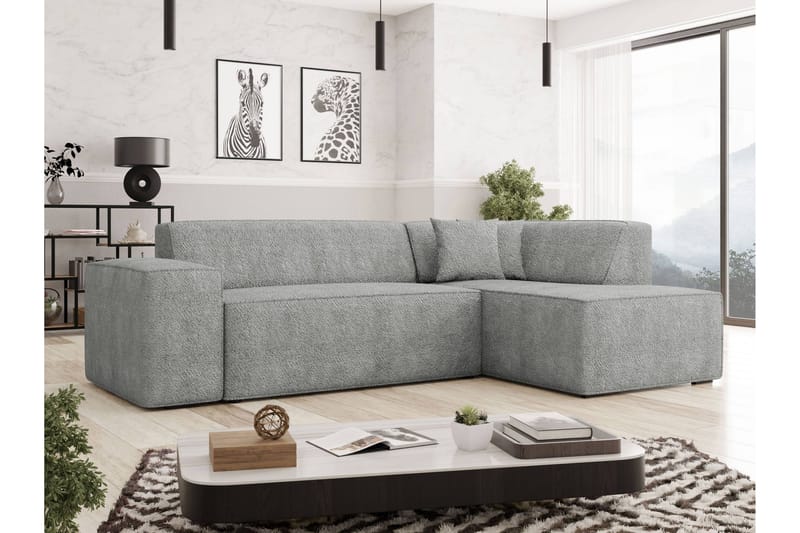 Slucajno Sofa Med Sjeselong 4-Seter - Grå - Møbler - Sofaer - Sofaer med sjeselong - 4 seters sofa med divan