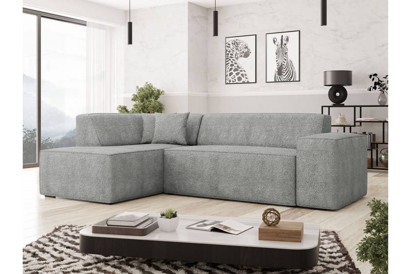 Slucajno Sofa Med Sjeselong 4-Seter - Grå - Møbler - Sofaer - Sofaer med sjeselong - 4 seters sofa med divan