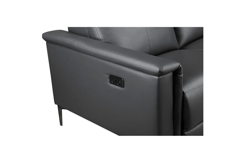 Sofa 2-seter Lund Grå, PU, Elektrisk recliner - Grå, PU, Elektrisk recliner - Møbler - Sofaer - Reclinersofaer