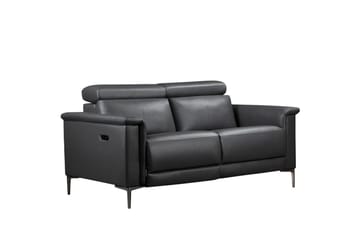 Sofa 2-seter Lund Grå, PU, Elektrisk recliner