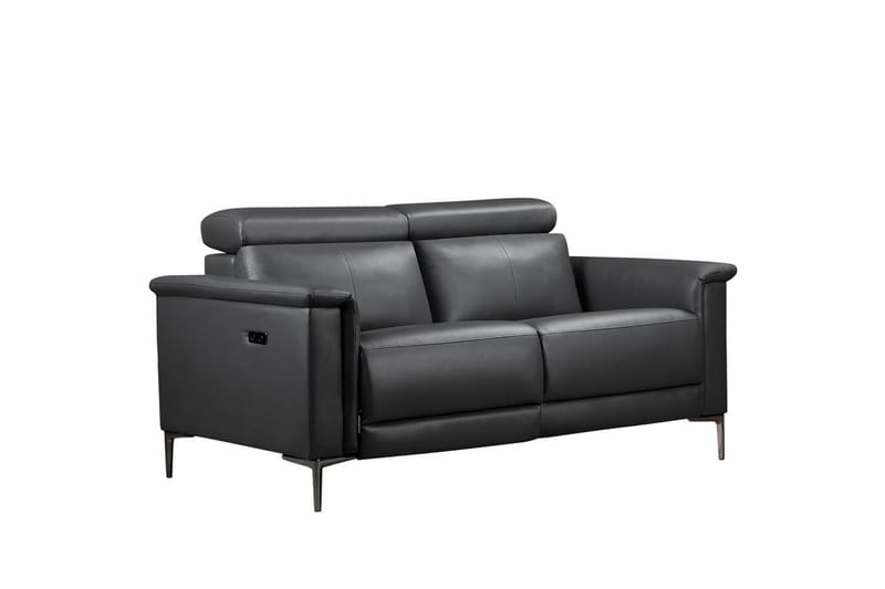 Sofa 2-seter Lund Grå, PU, Elektrisk recliner - Grå, PU, Elektrisk recliner - Møbler - Sofaer - Reclinersofaer