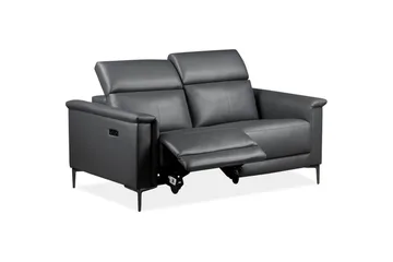 Sofa 2-seter Lund Grå, PU, Elektrisk recliner - Grå, PU, Elektrisk recliner - Møbler - Sofaer - Reclinersofaer