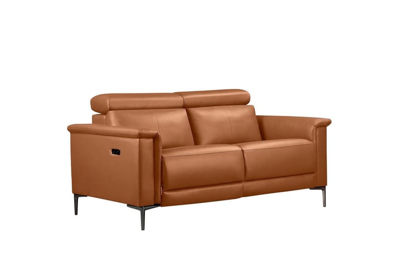 Sofa 2-seter Lund Kognac, Lær/PU, Elektrisk recliner - Kognac, Lær/PU, Elektrisk recliner - Møbler - Sofaer - Reclinersofaer