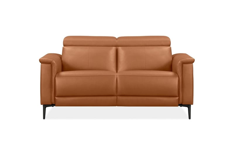 Sofa 2-seter Lund Kognac, Lær/PU, Manuell hvilestol - Kognac, Lær/PU, Manuell hvilestol - Møbler - Sofaer - Reclinersofaer