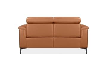 Sofa 2-seter Lund Kognac, Lær/PU, Manuell hvilestol - Kognac, Lær/PU, Manuell hvilestol - Møbler - Sofaer - Reclinersofaer