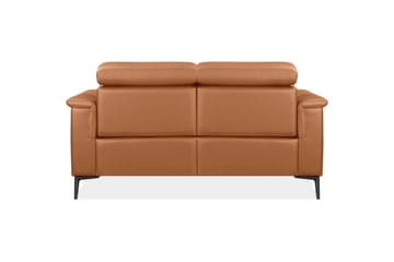 Sofa 2-seter Lund Kognac, Lær/PU, Manuell hvilestol - Kognac, Lær/PU, Manuell hvilestol - Møbler - Sofaer - Reclinersofaer