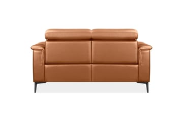 Sofa 2-seter Lund Kognac, PU, Manuell hvilestol - Kognac, PU, Manuell hvilestol - Møbler - Sofaer - Reclinersofaer